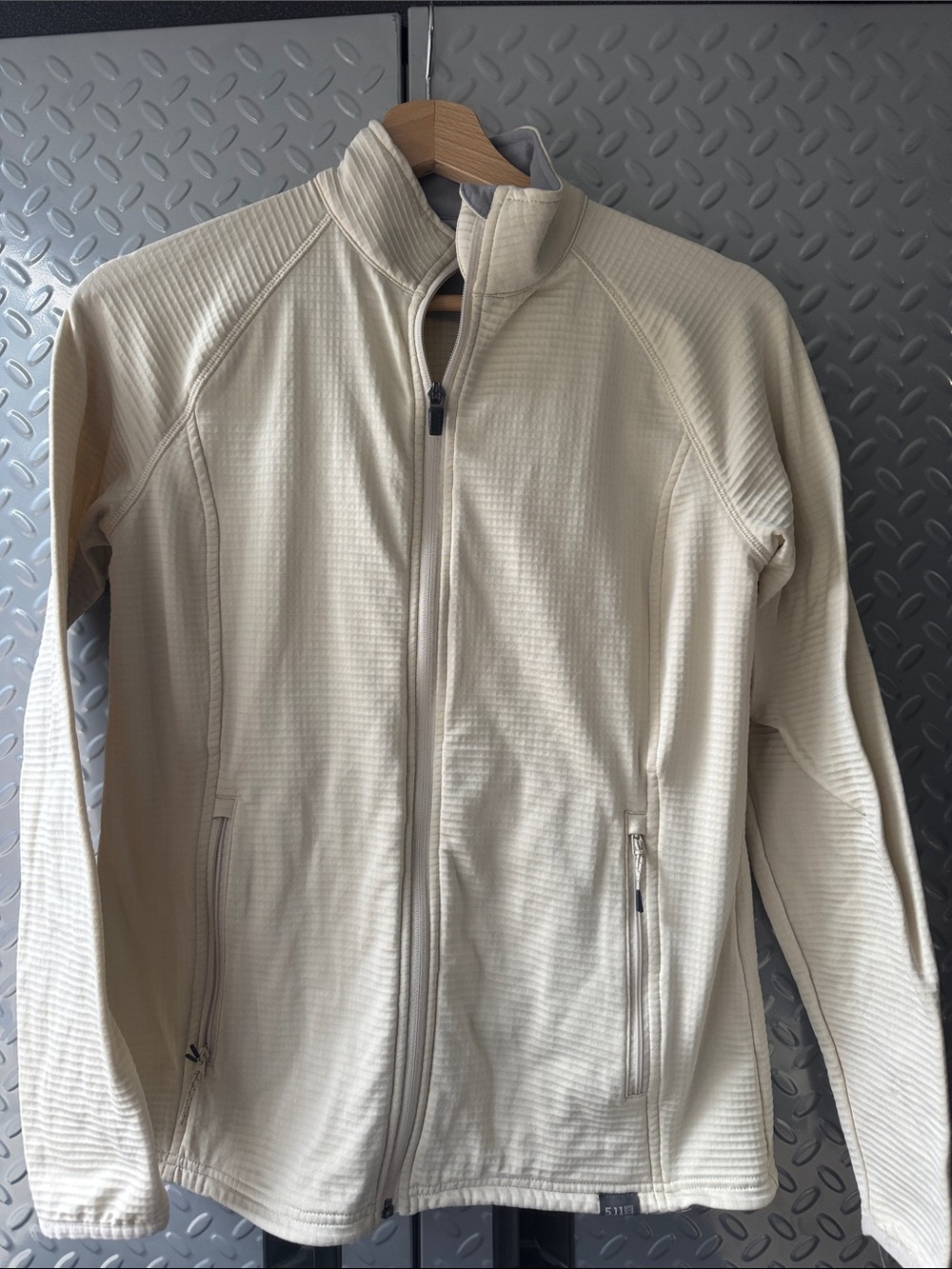 5.11 Men's Cream Full-Zip Jacket - Casual Lightweight Layer